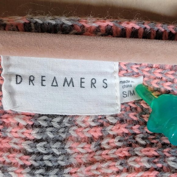 Dreamers Multicolor Gray Aztec Southwest Open Cardigan Sweater Women Size S/M - Picture 3 of 10